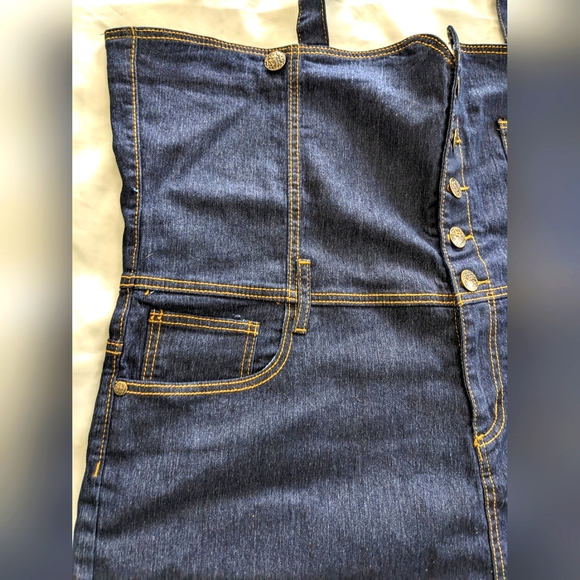 Ko Ko Ailis Women's Denim Overalls - Picture 4 of 9